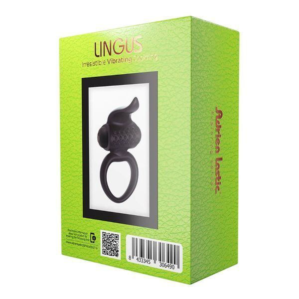 Ерекційне віброкільце Adrien Lastic Lingus Black AD30649 фото