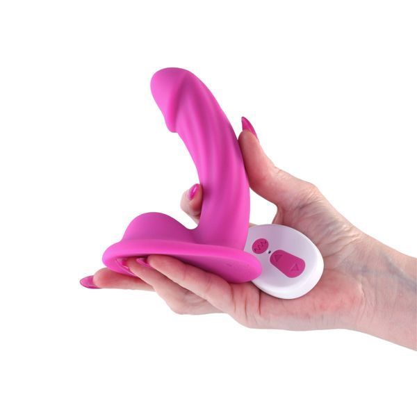 Ділдо з вібрацією NS Novelties Colours - Curve - Vibrating - 5" Dildo - Pink SX4333 фото