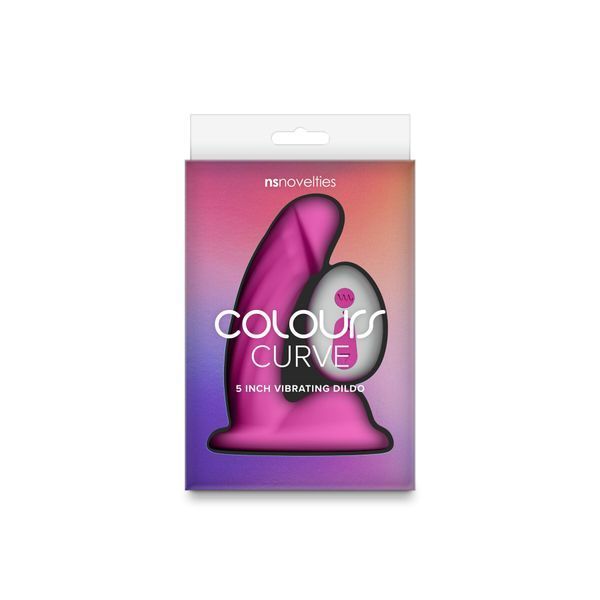 Ділдо з вібрацією NS Novelties Colours - Curve - Vibrating - 5" Dildo - Pink SX4333 фото