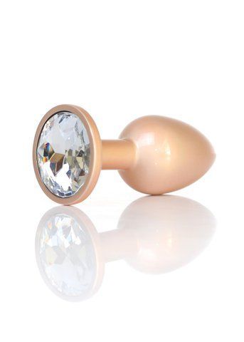 Анальна пробка - Jewellery Pearl Gold Plug Clear S 62530064-00129 фото