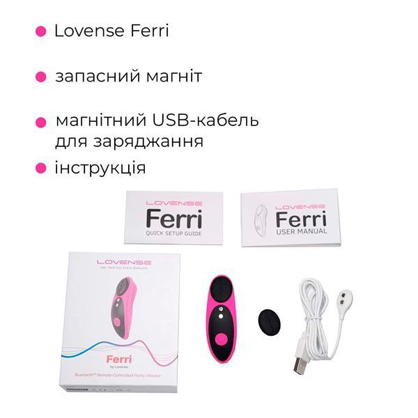 Смарт-вібратор в трусики Lovense Ferri SO4563 фото