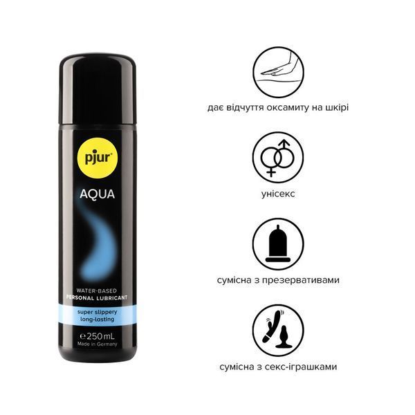 Лубрикант на водній основі pjur Aqua 250 мл PJ10350 фото