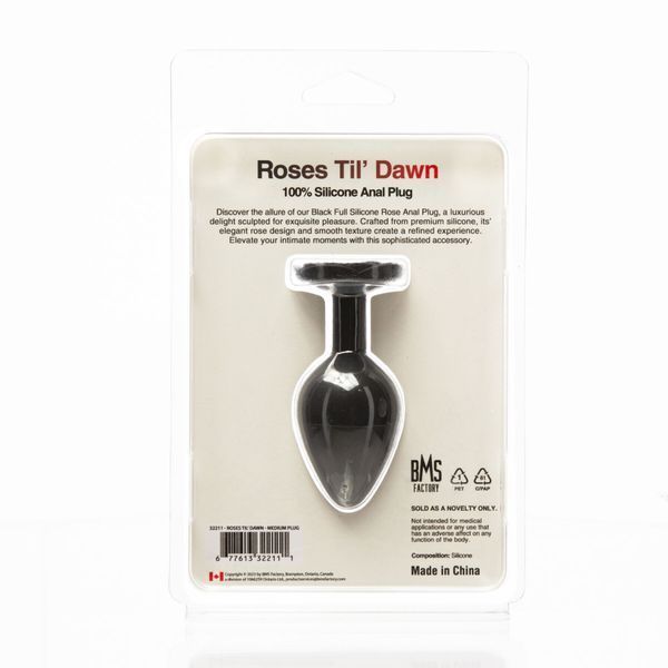 Анальна пробка BMS Roses Til&rsquo; Dawn Silicone Anal Plug Medium SX3148 фото
