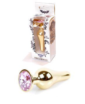 Анальна пробка - Jewellery Gold BUTT PLUG M- Rose 62530064-00063 фото
