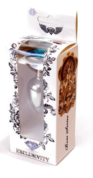 Анальна пробка Boss Series - Jewellery Silver PLUG Light Blue S, BS6400014 BS6400014 фото
