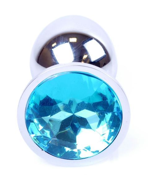 Анальна пробка Boss Series - Jewellery Silver PLUG Light Blue S, BS6400014 BS6400014 фото