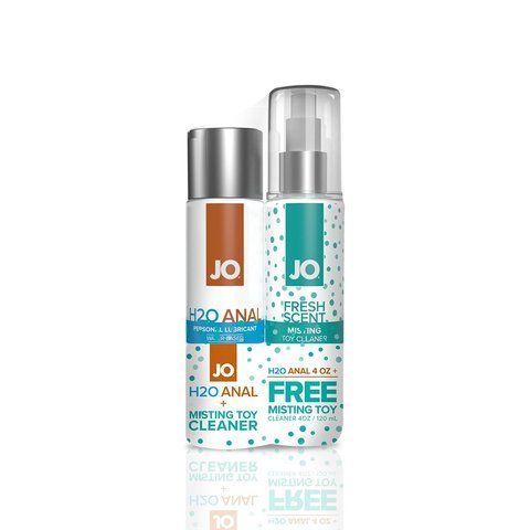 Комплект System JO GWP &mdash; ANAL H2O Lubricant 120 мл + Misting Toy Cleaner 120 мл SO6772 фото