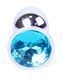 Анальна пробка Boss Series - Jewellery Silver PLUG Light Blue S, BS6400014 BS6400014 фото 3