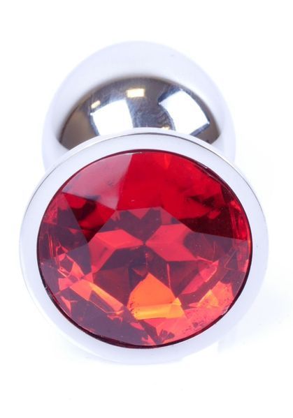 Анальна пробка Boss Series - Jewellery Silver PLUG Red S, BS6400016 BS6400016 фото