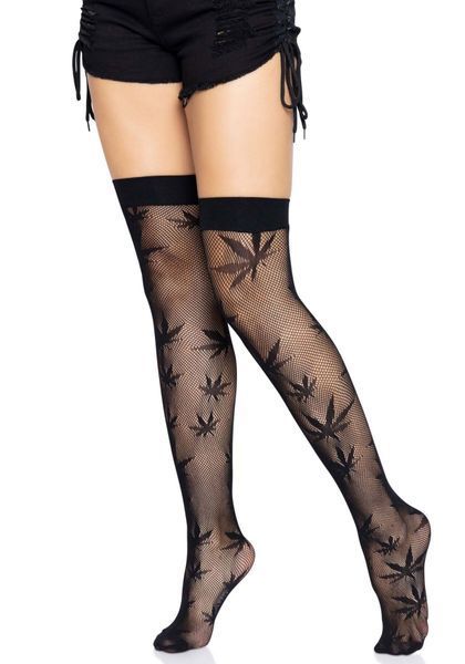 Панчохи Leg Avenue 420 Net thigh highs Black SO9159 фото