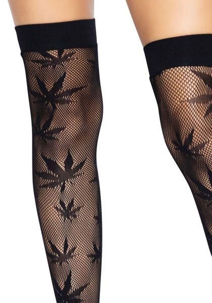 Панчохи Leg Avenue 420 Net thigh highs Black SO9159 фото