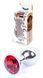 Анальна пробка Boss Series - Jewellery Silver PLUG Red S, BS6400016 BS6400016 фото 1