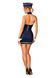 Еротичний костюм стюардеси Obsessive Stewardess uniform M/L, blue, сукня, пілотка, шарф, манжети SO7730 фото 6