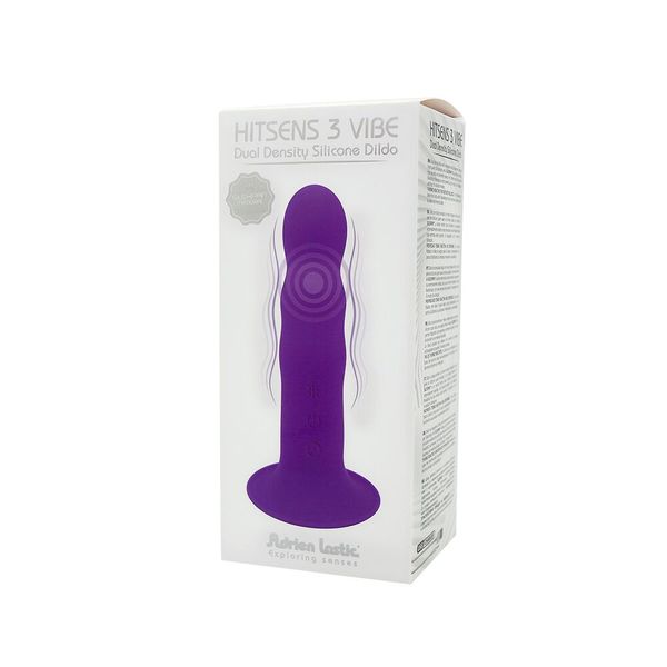 Двошаровий ділдо з вібрацією Adrien Lastic Hitsens 3 Purple SO5053 фото