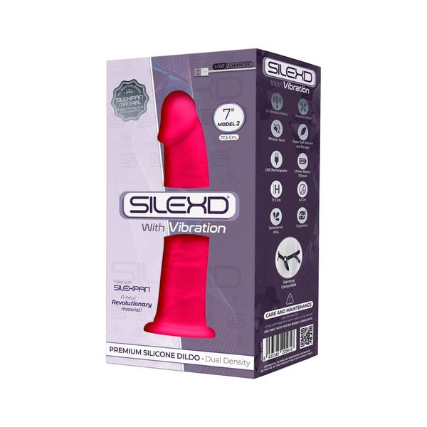 Фалоімітатор з вібрацією SilexD Henry Vibro Pink (MODEL 2 size 7in) SO5968 фото