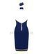 Еротичний костюм стюардеси Obsessive Stewardess uniform M/L, blue, сукня, пілотка, шарф, манжети SO7730 фото 4