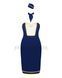 Еротичний костюм стюардеси Obsessive Stewardess uniform M/L, blue, сукня, пілотка, шарф, манжети SO7730 фото 3