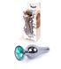 Анальна пробка - Jewellery Dark Silver BUTT PLUG M- Green 62530064-00060 фото