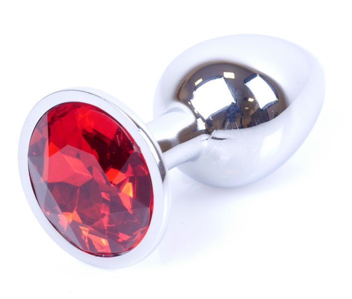 Анальна пробка Boss Series - Jewellery Silver PLUG Red S, BS6400016 BS6400016 фото