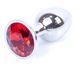 Анальна пробка Boss Series - Jewellery Silver PLUG Red S, BS6400016 BS6400016 фото 2