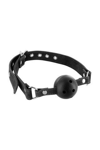 Кляп Fetish Tentation Premium Leather Gag with stiff ball SX1095 фото