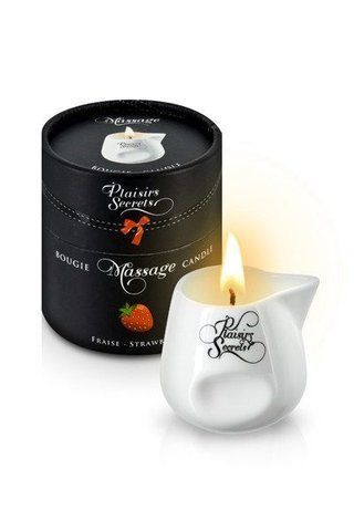 Масажна свічка Plaisirs Secrets Strawberry (80 мл) SO1848 фото