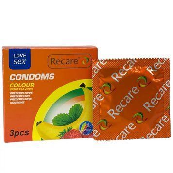 Презервативи Recare Color Fruit Flavour Condoms 3 шт SX3318 фото