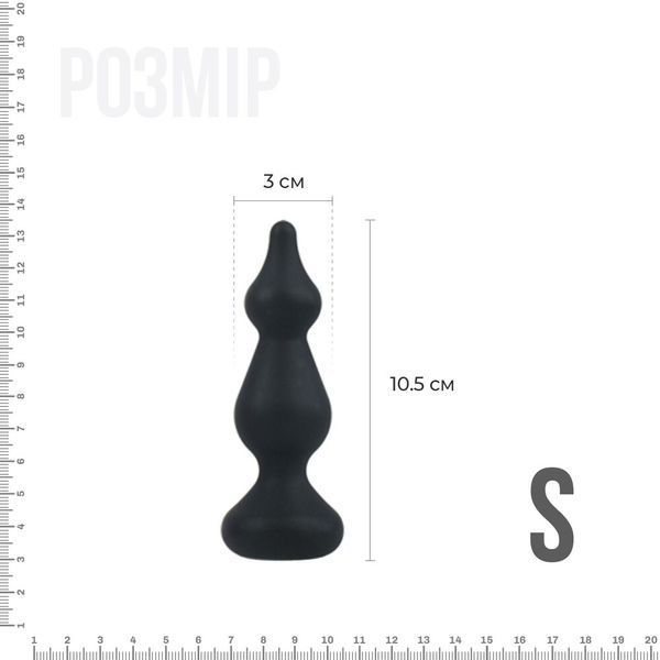 Анальна пробка Adrien Lastic Amuse Mini Black (S) AD20289 фото