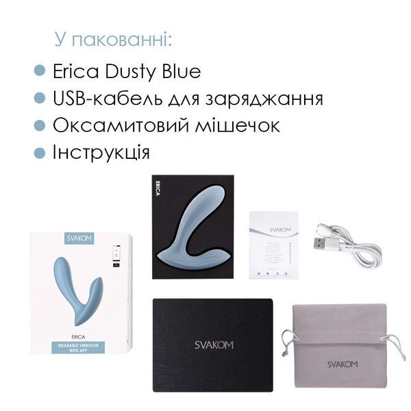 Вібратор в трусики Svakom Erica Dusty Blue SO8978 фото