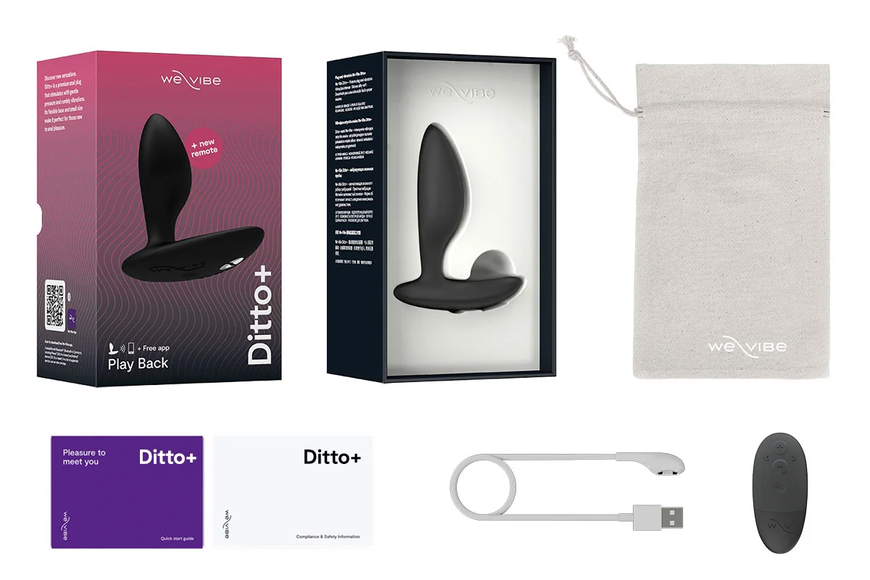 Анальна пробка We-Vibe Ditto+ (Black) 430410 фото