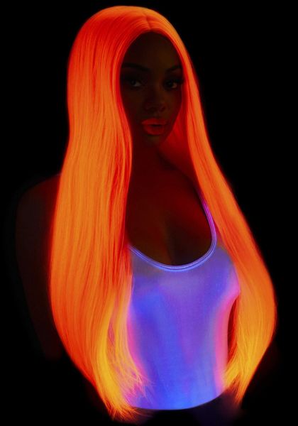 Перука Leg Avenue 33″ Long straight center part wig neon pink SO8590 фото