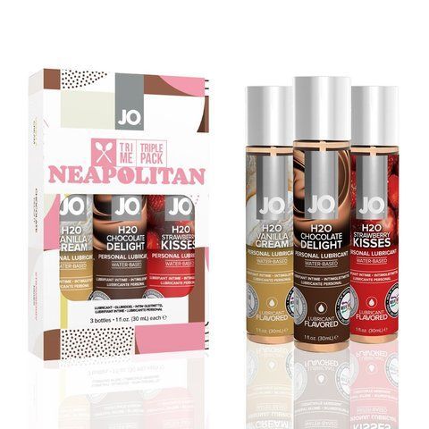 Набір System JO Tri-Me Triple Pack &mdash; Neapolitan (3&times;30 мл) три різні смаки оральних змазок SO6775 фото