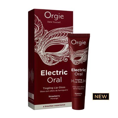 Віброблиск для губ Orgie Electric Oral Lips Gloss Strawberry 10 мл SX4815 фото