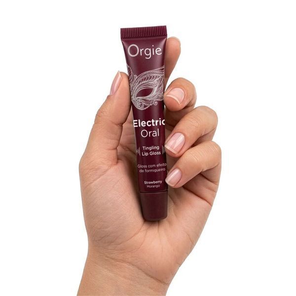 Віброблиск для губ Orgie Electric Oral Lips Gloss Strawberry 10 мл SX4815 фото