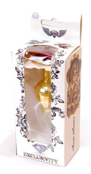 Анальна пробка Boss Series - Jewellery Gold PLUG Red S, BS6400019 BS6400019 фото