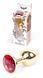 Анальна пробка Boss Series - Jewellery Gold PLUG Red S, BS6400019 BS6400019 фото 1