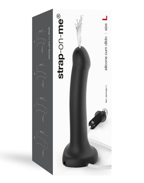 Фалоімітатор, що кінчає Strap-On-Me Dildo Cum Black SO2705 фото