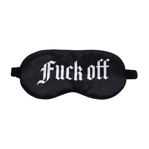Маска на очі - Ouch! Satin Blindfold Fuck Off Black 90360028464 фото