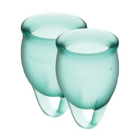 Набір менструальних чаш Satisfyer Feel Confident (dark green) SO3577 фото