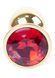 Анальна пробка Boss Series - Jewellery Gold PLUG Red S, BS6400019 BS6400019 фото 2