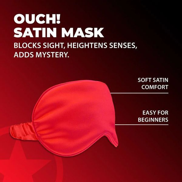 Маска на очі - Ouch! Satin Blindfold Red 60360028211 фото