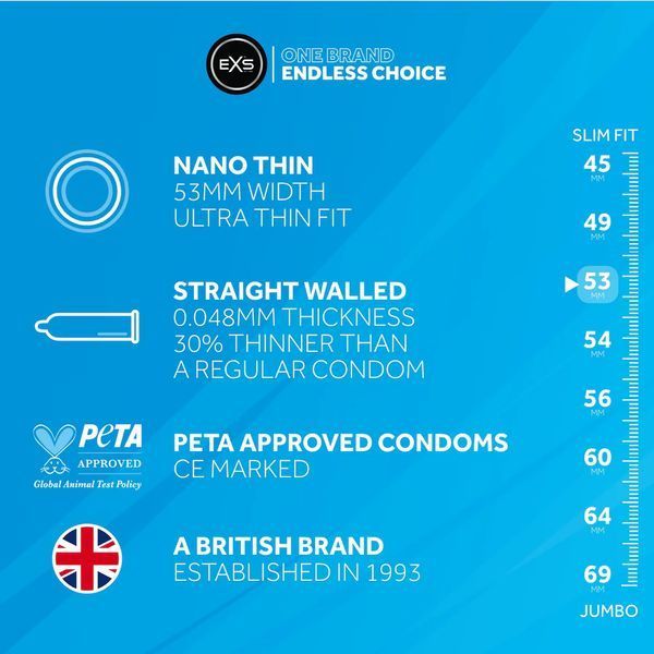 Презервативи - EXS Nano Thin, 48 шт 81240008093 фото