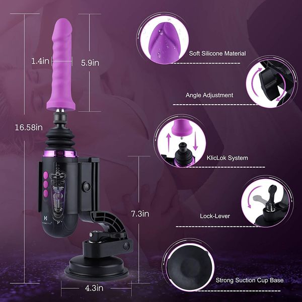 Міні секс-машина Hismith Mini Capsule Sex-Machine with Strong Suction Cup SO6197 фото