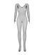 Сітчастий бодістокінг із довгим рукавом Obsessive Bodystocking N109 black S/M/L, чорний, комбінезон, SO7253 фото 3