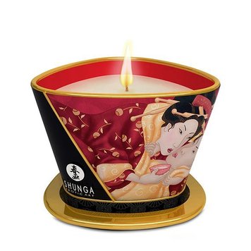 Масажна свічка Shunga Massage Candle – Sparkling Strawberry Wine (170 мл) SO2513 фото