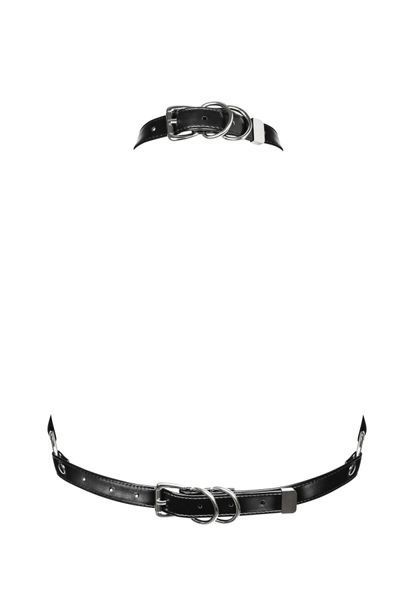 Портупея на груди Obsessive A740 harness black O/S, штучна шкіра SO7853 фото