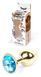 Анальна пробка Boss Series - Jewellery Gold PLUG Light Blue S, BS6400022 BS6400022 фото 1