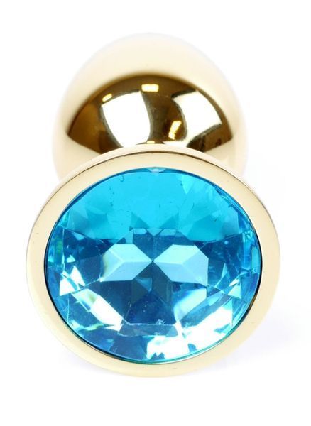 Анальна пробка Boss Series - Jewellery Gold PLUG Light Blue S, BS6400022 BS6400022 фото