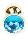 Анальна пробка Boss Series - Jewellery Gold PLUG Light Blue S, BS6400022 BS6400022 фото 2