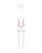 Еротичний костюм зайчика Obsessive Bunny suit 4 pcs costume pink S/M, рожевий, топ з підв&rsquo;язками, тр SO7254 фото 6